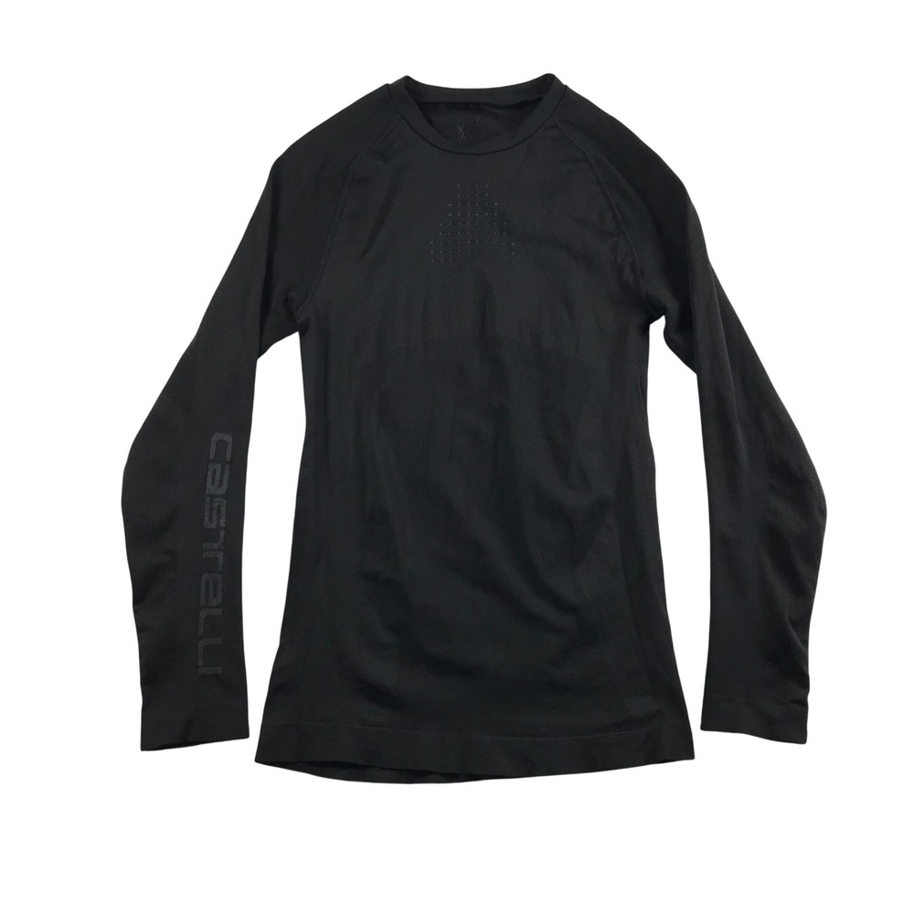 Castelli Men Black Long Sleeve Cycling Base Layer Compression Shirt XXL Italy